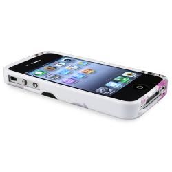 White/ Purple Flower TPU Case for Apple iPhone 4/ 4S BasAcc Cases & Holders