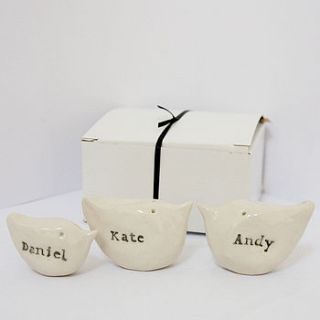 personalised family gift birds by badgers badgers