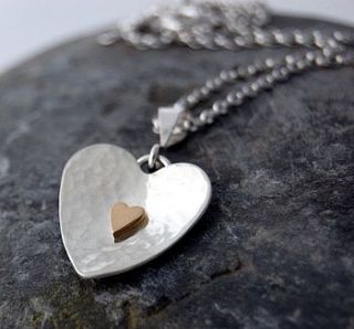 handmade flutter heart pendant by alison moore silver designs