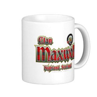 Clan Maxwell Tartan Badge Mugs