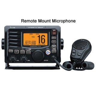ICOM IC M504A 71 Fixed mount VHF Marine Radio with Remote Mounted Microphone, Black  GPS & Navigation