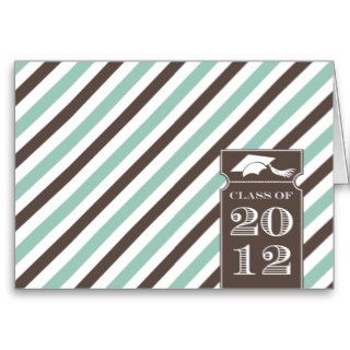 Preppy Striped Class of 2011 Note Card