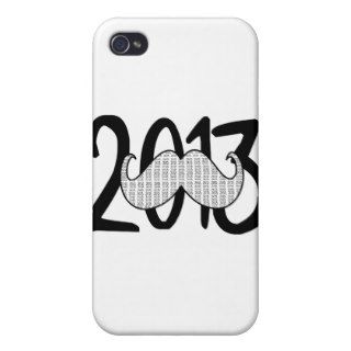 2013   Mustache filled with the number 2013 Cases For iPhone 4