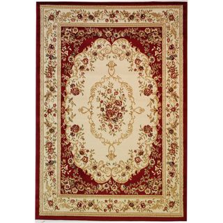 Royal Medallion Red/ Beige Floral Rug (7'10 x 9'10) 7x9   10x14 Rugs