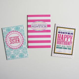 sister birthday card by love faith and hope