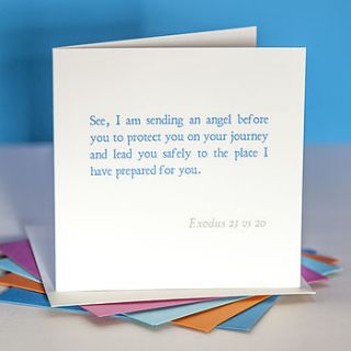 'sending an angel' bible verse card by belle photo ltd