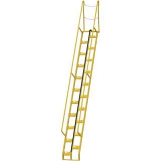 Vestil Alternating-Tread Stairs — 13-Ft. H, 56 Degree Angle, 21 Steps, Model# ATS-13-56  Tread Stairs