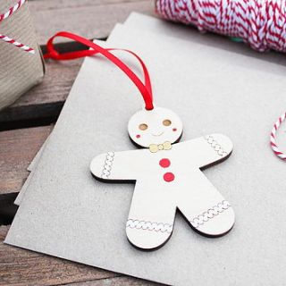 gingerbread man christmas decoration by ginger pickle