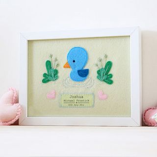 personalised 'little duckling' picture by miss shelly designs