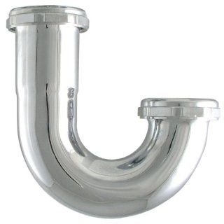 LDR 505 5001 1 1/2 Inch Heavy 17 Gauge Kitchen J Bend, Chrome Plated Brass   Pipes  