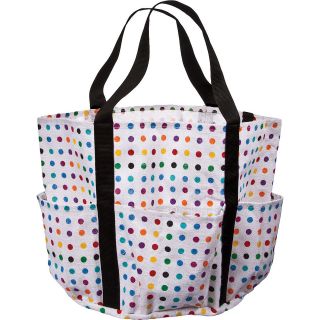 Cappelli Large Jute Tote with Muilti Dots