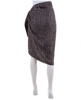 Max Mara Leopard Print Sarong style Silk Skirt