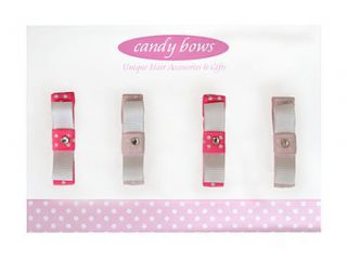 diamante ribbon clippie gift set by candy bows