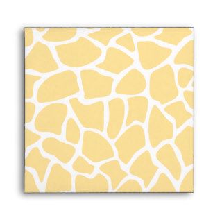 Yellow Giraffe Pattern Animal Print Design. Envelope