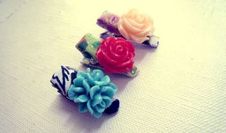 floral origami petite alligator hair clips by ilu