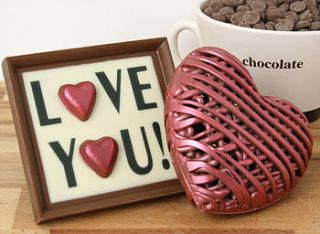 molten 'love you' chocolate gift box by unique chocolate
