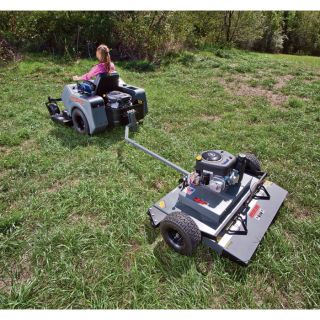 Swisher Finish Cut Tow-Behind Mower— 344cc Briggs & Stratton Powerbuilt Engine with Electric Start, 44in. Deck, Model# FCE11544BS  Trail Mowers