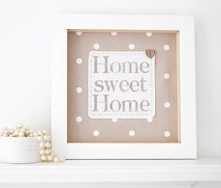 framed 'home sweet home' fabric print by little foundry