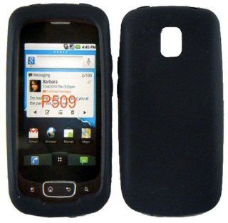 Black Silicone Jelly Skin Case Cover for LG Optimus T P509 Optimus One P500 Cell Phones & Accessories
