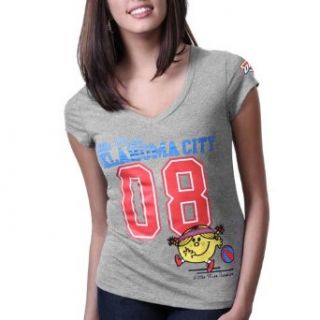 NBA Oklahoma City Thunder Ladies Little Miss NBA V Neck T Shirt   Ash  Sports Fan T Shirts  Clothing