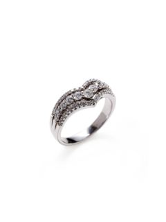 Estate Diamond V Ring by Estate Fine Jewelry