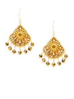Gold Drop Earrings by Miguel Ases