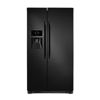 Frigidaire 22.6 cu ft Side by Side Counter Depth Refrigerator with Single Ice Maker (Smooth Black)