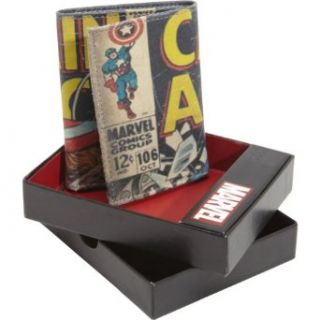 Marvel Men's Printed Captain America Trifold Wallet, Multi Shoes
