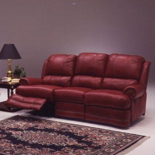 Morgan Leather Reclining Loveseat Color Fashion   Off White, Nailhead Detail Small Round Antique   Spaced, Type Power   Love Seats