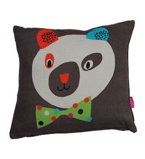 circus bear cushion by becky baur