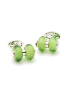 Glass Bead Cufflinks by Jan Leslie