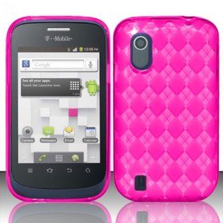 Pink Flex Cover Case for ZTE Concord V768 T Mobile GoSmart Cell Phones & Accessories