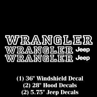 Jeep Wrangler (5) Decal Sticker Set Automotive