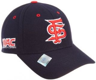 Fresno State Bulldogs Adult Adjustable Hat (navy blue, red, and white)  Baseball Caps  Sports & Outdoors