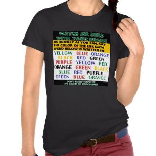 Color of Words Illusion   Stroop Effect T shirts