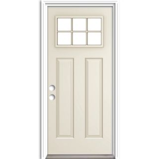 ReliaBilt 6 Lite Prehung Inswing Steel Entry Door (Common 36 in x 80 in; Actual 37 in x 81 in)