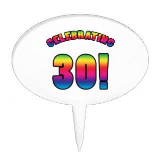 Celebrating 30th Birthday Cake Toppers