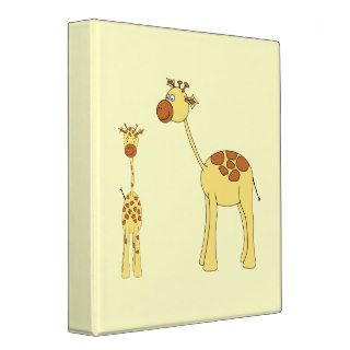 Baby and Adult Giraffe. Vinyl Binders