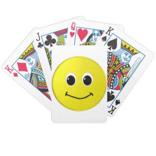 Cute Happy Face Bicycle Playing Cards
