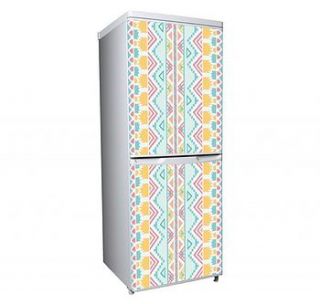 aztec pattern three vinyl refrigerator cover by vinyl revolution