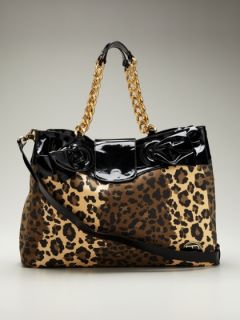Lucia Leopard Canvas Diaper Bag by Felix Rey