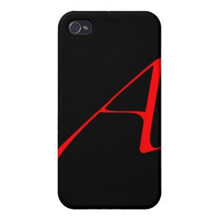 Scarlet letter A (for Atheist) iPhone 4 Cases