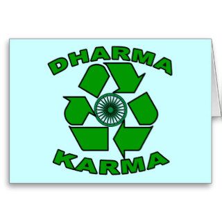 Dharma Karma Eco Design Greeting Card