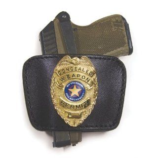 Small Concealed Weapons Permit Badge COMPACT/SMALL Pistol Firearm Gun Undercover Holster Left or Right Hand 