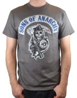 Sons of Anarchy Logo Patch T shirt (Large) Movie And Tv Fan T Shirts Clothing