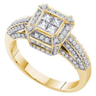 14K Yellow Gold 0.74 TCW Diamond Ring Will Ship With Free Velvet Jewelry Gift Box Anniversary Rings Jewelry