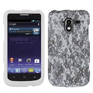 ZTE Avid 4G Digital Camo Grey Hard Case Phone Cover Cell Phones & Accessories