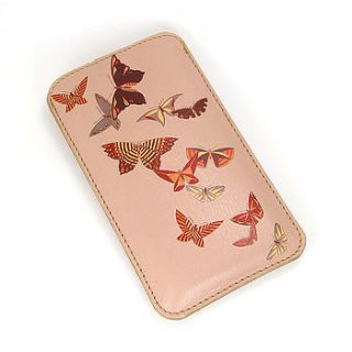 butterflies printed leather phone case by tovi sorga
