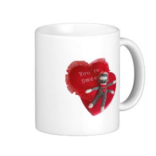 Sock Monkey Love #8 Heart You're Sweet Mugs