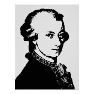 Mozart Black and white vector art Poster